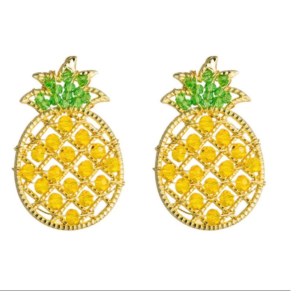 🌵 Beaded Pineapple Earrings